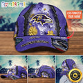 NFL Baltimore Ravens Baseball Cap Flag Flower Trending Custom Cap