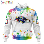 NFL Baltimore Ravens Hoodie Special Autism Awareness Design All Over Print Hoodie