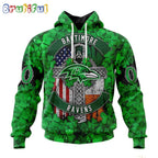 NFL Baltimore Ravens Hoodie Special Design Hoodie St Patrick Day