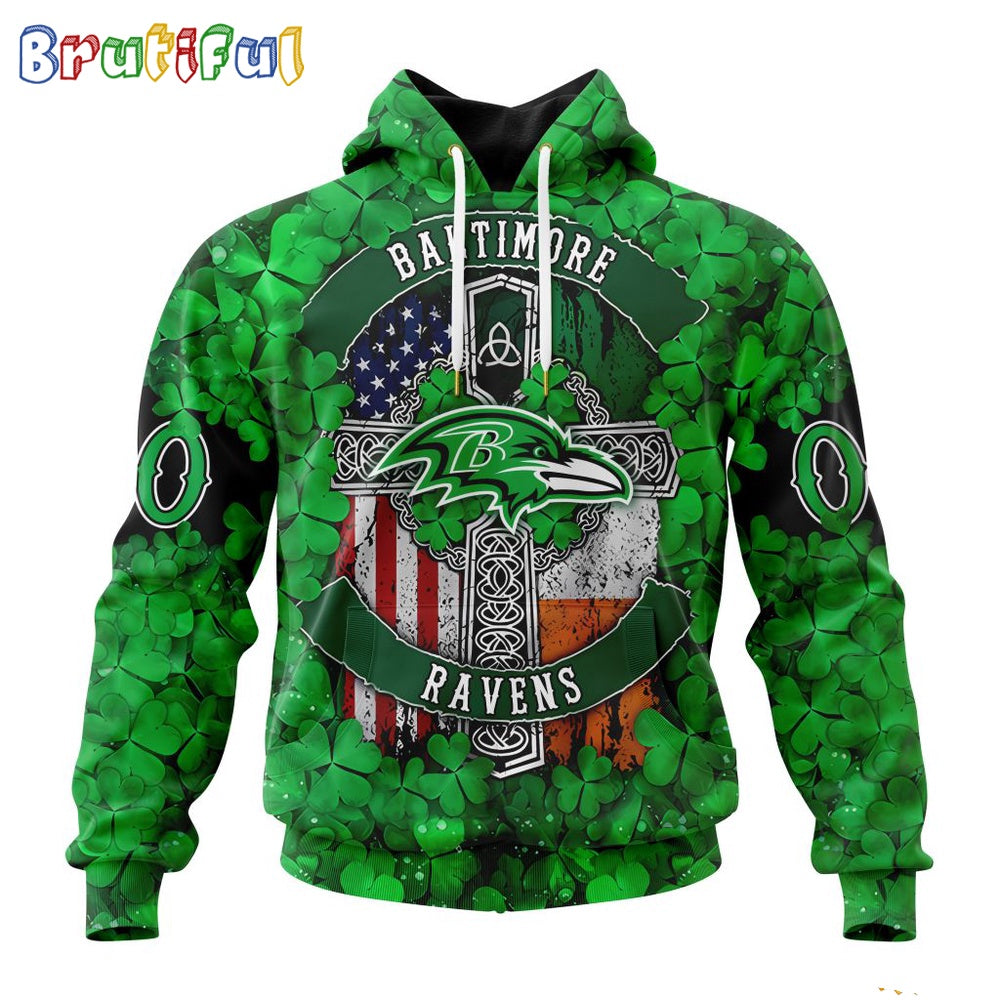 NFL Baltimore Ravens Hoodie Special Design Hoodie St Patrick Day