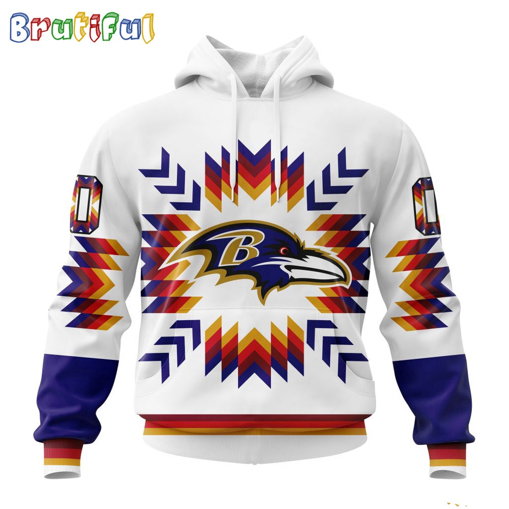 NFL Baltimore Ravens Hoodie Special Design With Native Pattern
