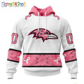 NFL Baltimore Ravens Hoodie Special Pink Design Fight Breast Cancer