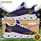 NFL Baltimore Ravens Max Soul Shoes Custom Name Football Shoes Sports