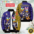 NFL Baltimore Ravens Puffer Jacket Donald Duck Custom Jacket