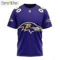 NFL Baltimore Ravens T-Shirt 2024 Personalized Name And Number Unisex T-Shirt