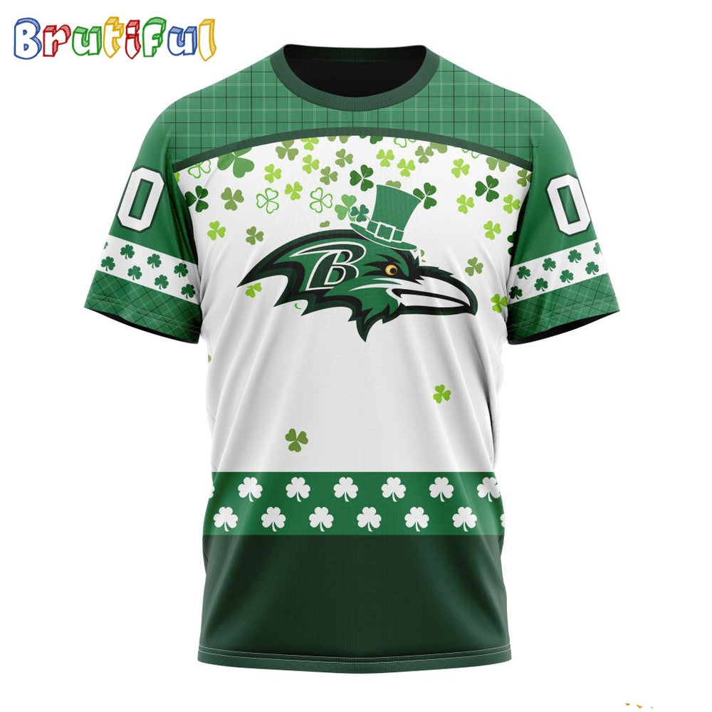 NFL Baltimore Ravens T-Shirt Special Design T-Shirt St Patrick Day
