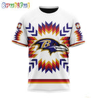 NFL Baltimore Ravens T-Shirt Special Design With Native Pattern