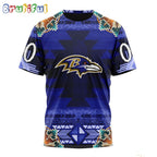 NFL Baltimore Ravens T-Shirt Special Native Costume Design T-Shirt