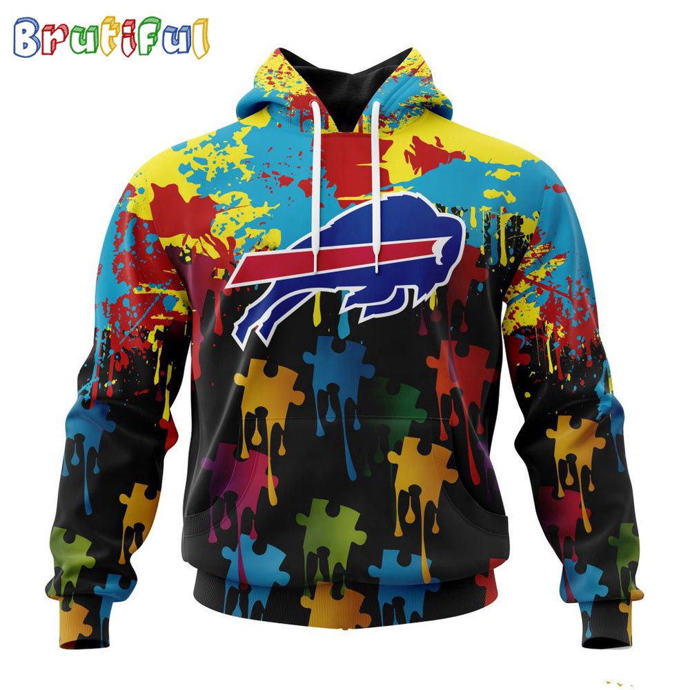 NFL Buffalo Bills Hoodie Special Autism Awareness Design Football Hoodie