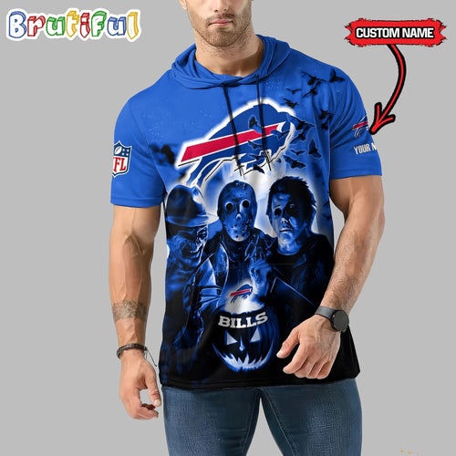 NFL Buffalo Bills Horror Characters Essential Halloween Sleeveless Hoodie