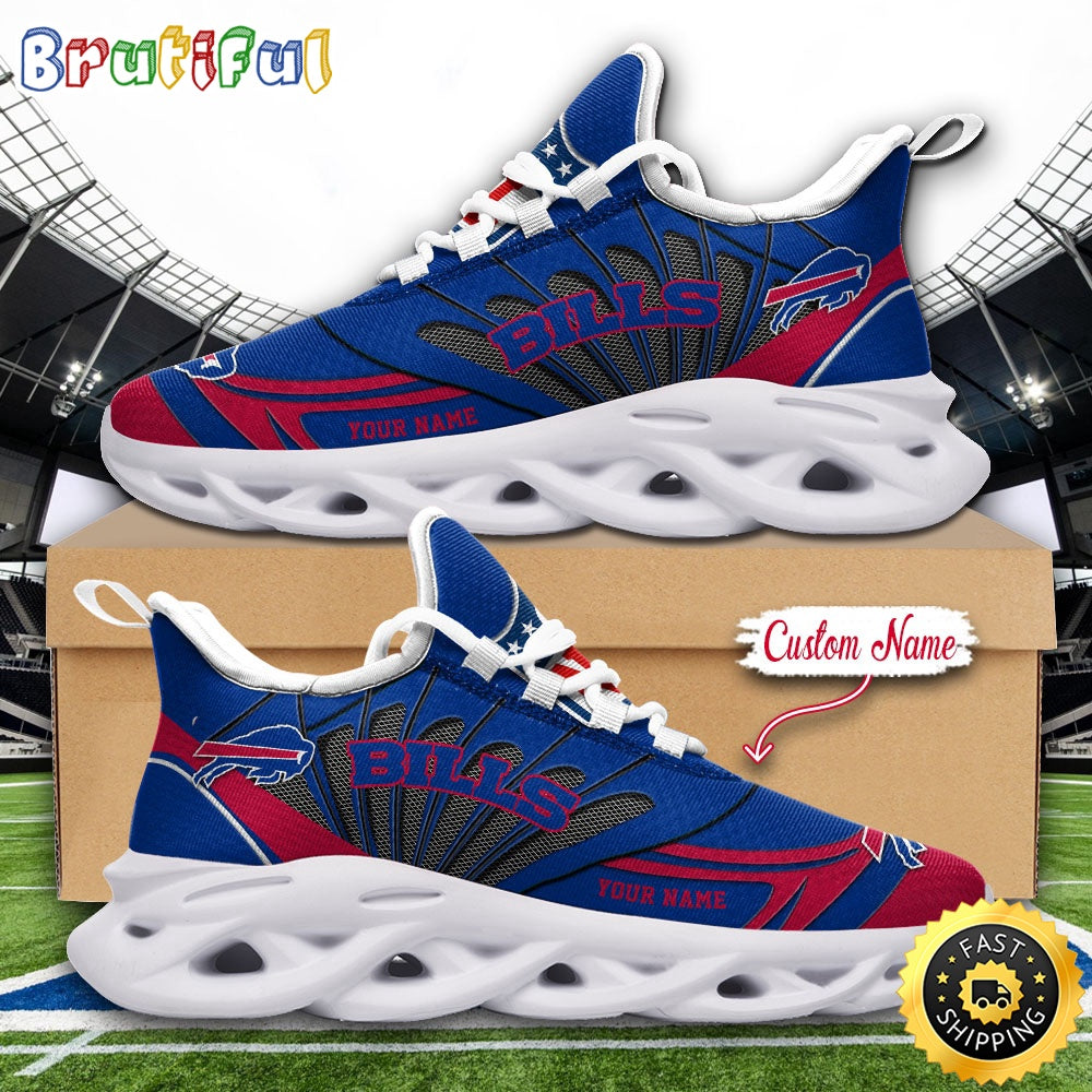 NFL Buffalo Bills Max Soul Shoes Custom Name Football Shoes Sports