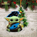 NFL Carolina Panthers Baby Yoda Christmas Ornament Xmas Tree Decoration