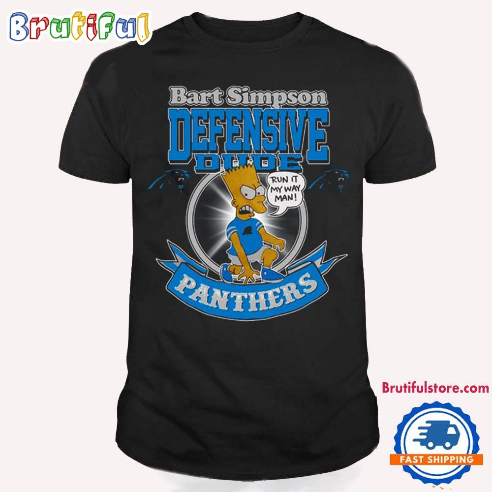 NFL Carolina Panthers Bart Simpson Defensive Dude T Shirt