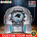 NFL Carolina Panthers Baseball Cap Silver Metalic Pattern Cap