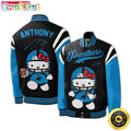 NFL Carolina Panthers Baseball Jacket Hello Kitty Personalized Baseball Jacket