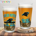 NFL Carolina Panthers Beer Glass Cup 16oz, Custom Football Glass Cup