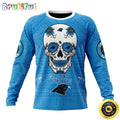 NFL Carolina Panthers Crewneck Sweatshirt Specialized Kits For Dia De Muertos Show Your Team Spirit