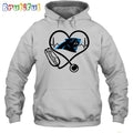 NFL Carolina Panthers Nurse Love Hoodie Unisex Football T-Shirt Hoodie