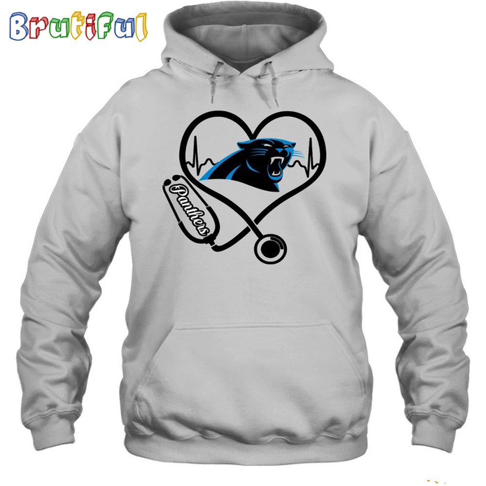 NFL Carolina Panthers Nurse Love Hoodie Unisex Football T-Shirt Hoodie