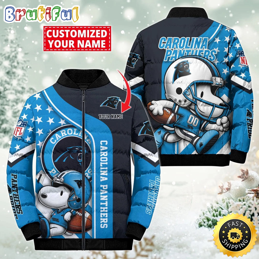 NFL Carolina Panthers Puffer Jacket Snooby Customized Jacket
