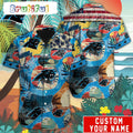 NFL Carolina Panthers Retro Hawaiian Shirt Special Vintage Style Hawaiian Button Shirt