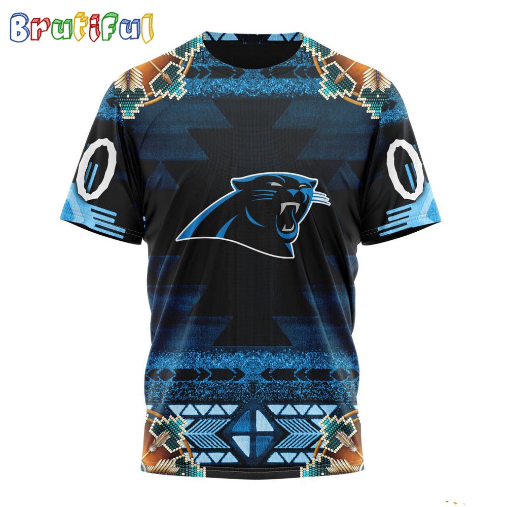 NFL Carolina Panthers T-Shirt Special Native Costume Design T-Shirt
