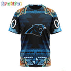 NFL Carolina Panthers T-Shirt Special Native Costume Design T-Shirt