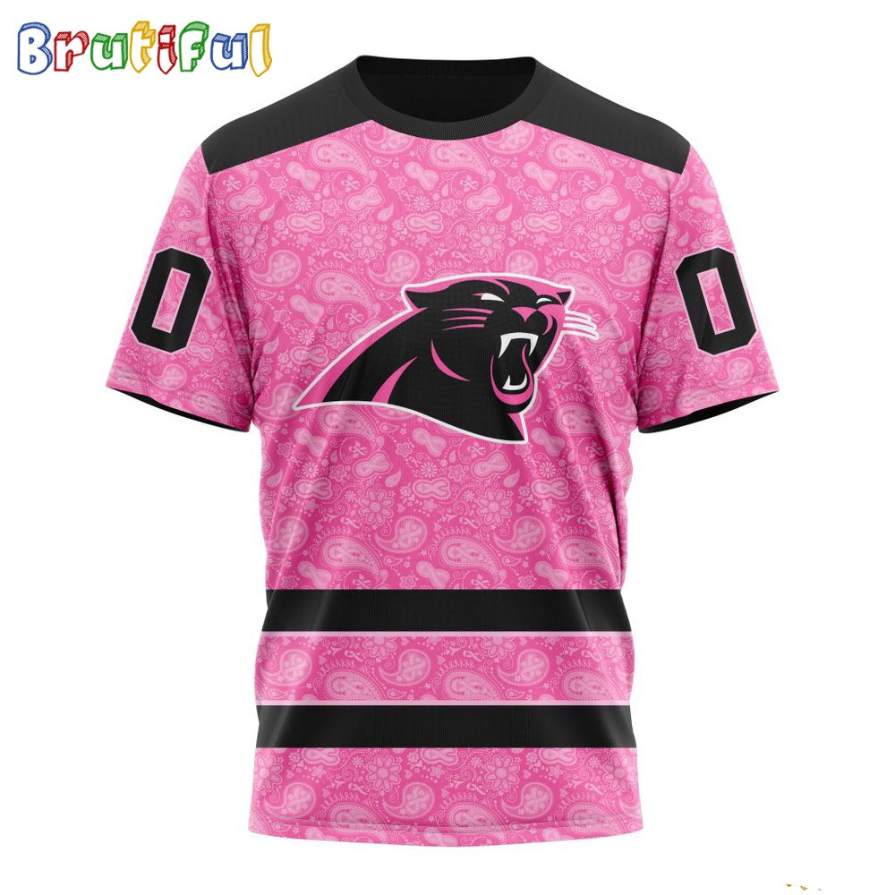 NFL Carolina Panthers T-Shirt Special Pink T-Shirt Design Fight Breast Cancer