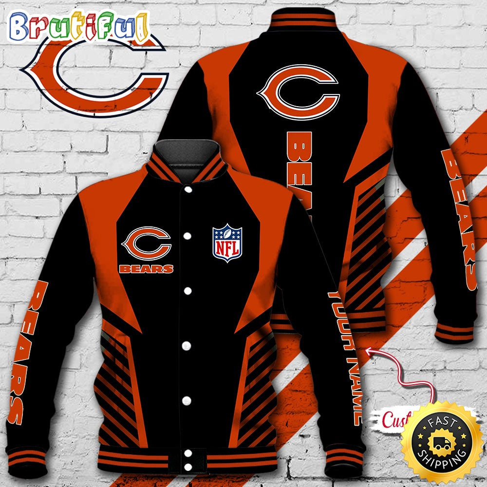 NFL Chicago Bears Baseball Jacket Football Sports Jacket