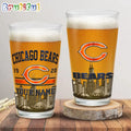 NFL Chicago Bears Beer Glass Cup 16oz, Custom Football Glass Cup