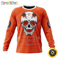 NFL Chicago Bears Crewneck Sweatshirt Specialized Kits For Dia De Muertos Show Your Team Spirit