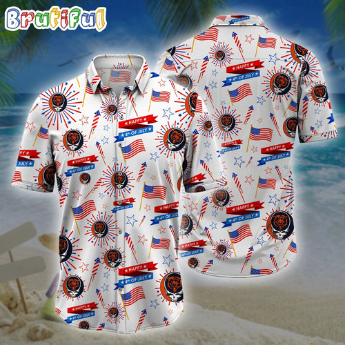 NFL Chicago Bears Grateful Dead Hawaiian Shirt, Grateful Dead Hawaiian Shirt