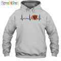 NFL Chicago Bears Heartbeat Hoodie Unisex Football T-Shirt Hoodie