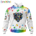 NFL Chicago Bears Hoodie Special Autism Awareness Design All Over Print Hoodie