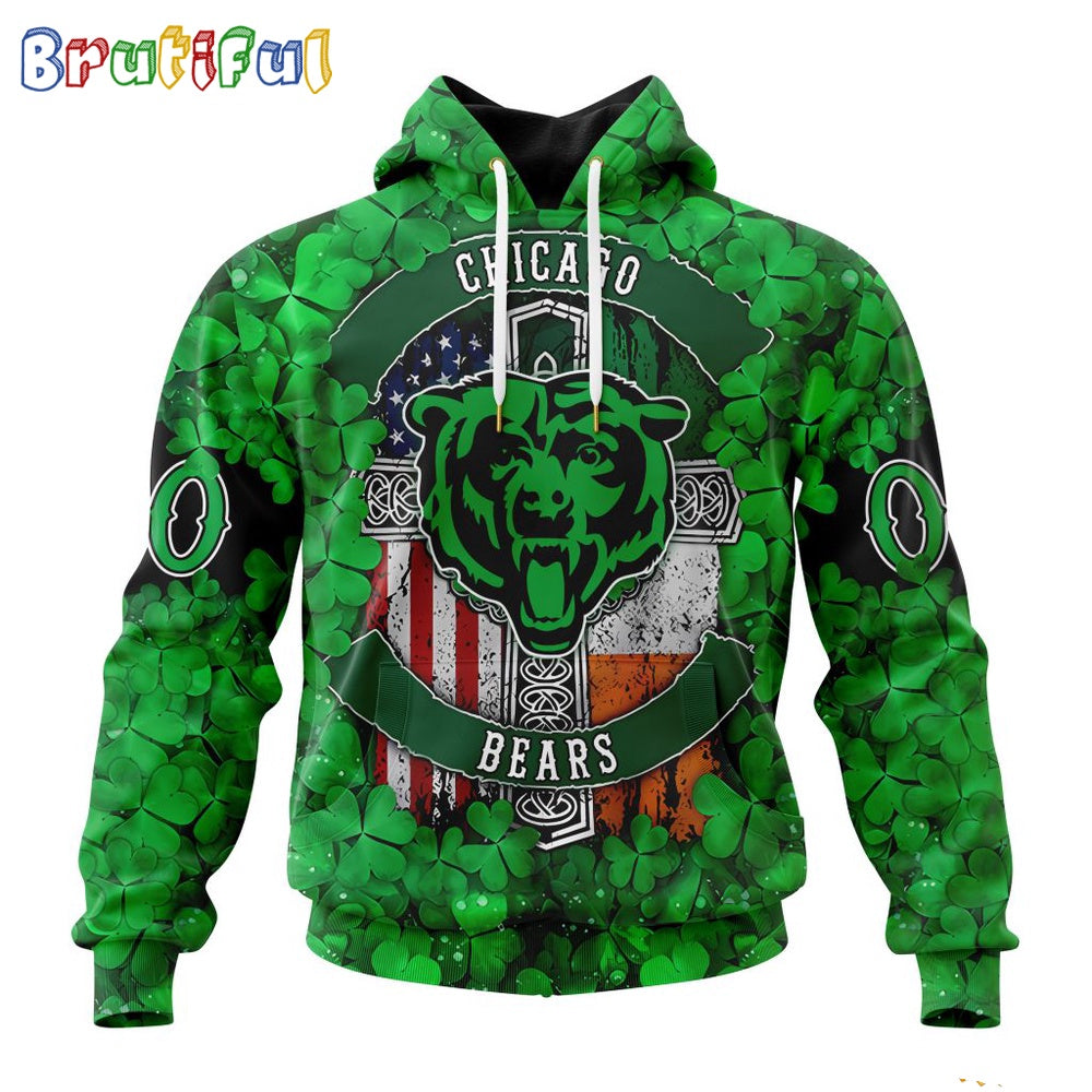 NFL Chicago Bears Hoodie Special Design Hoodie St Patrick Day