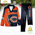 NFL Chicago Bears Football Team Winter Satin Pajamas Set Gift for Fans