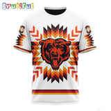 NFL Chicago Bears T-Shirt Special Design With Native Pattern