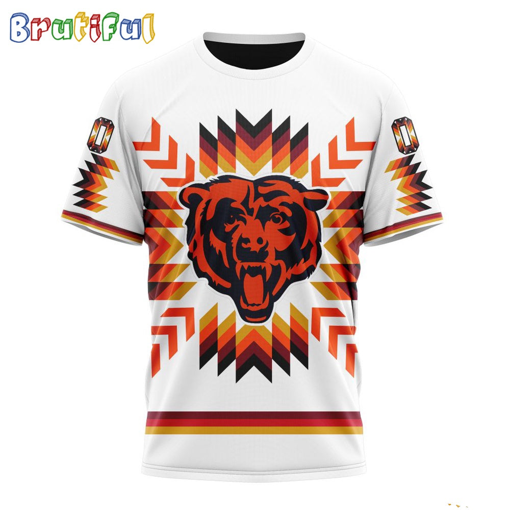 NFL Chicago Bears T-Shirt Special Design With Native Pattern