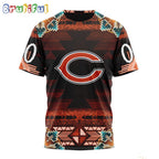 NFL Chicago Bears T-Shirt Special Native Costume Design T-Shirt
