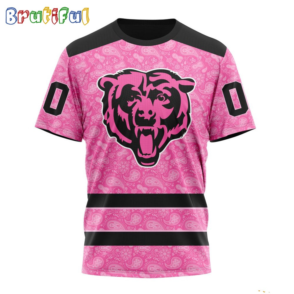 NFL Chicago Bears T-Shirt Special Pink T-Shirt Design Fight Breast Cancer