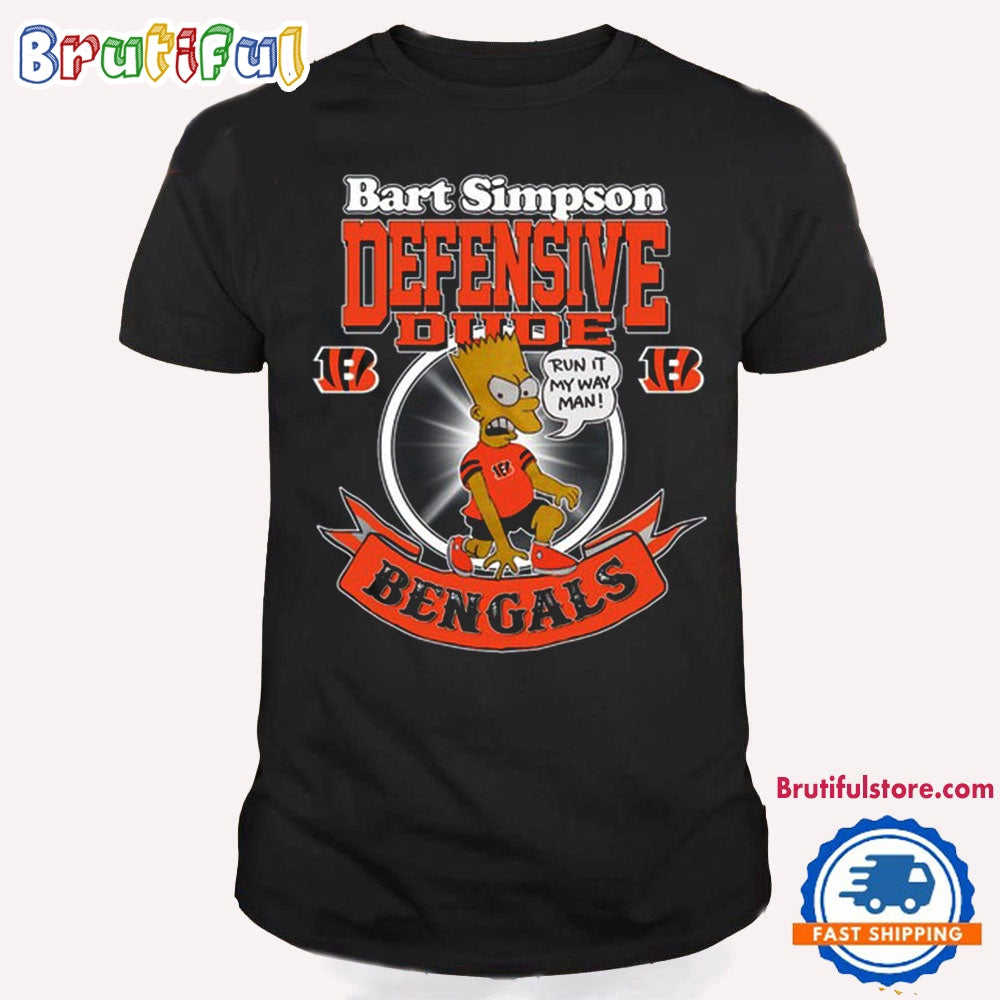 NFL Cincinnati Bengals Bart Simpson Defensive Dude T Shirt
