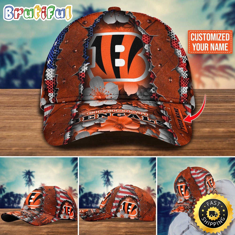 NFL Cincinnati Bengals Baseball Cap Custom Name Football Cap For Fans