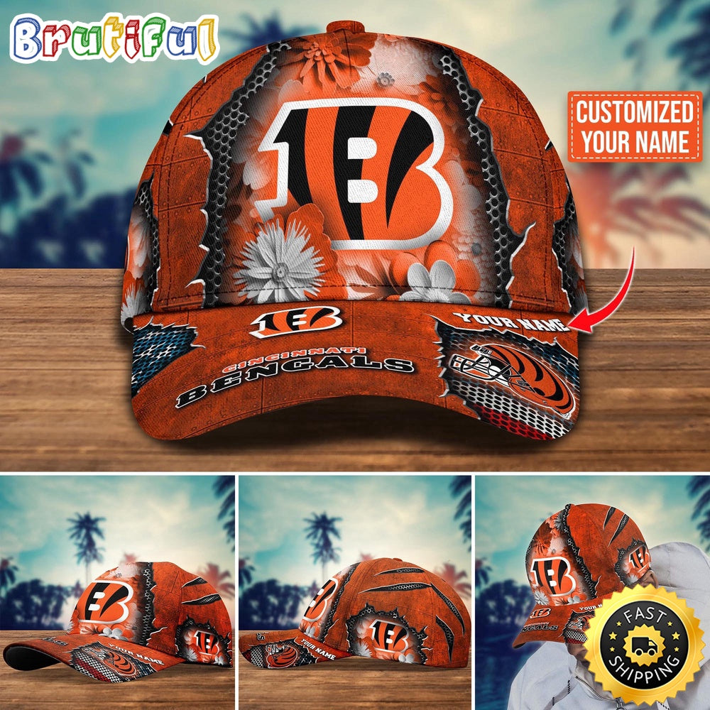NFL Cincinnati Bengals Baseball Cap Flag Flower Trending Custom Cap