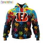 NFL Cincinnati Bengals Hoodie Special Autism Awareness Design Football Hoodie