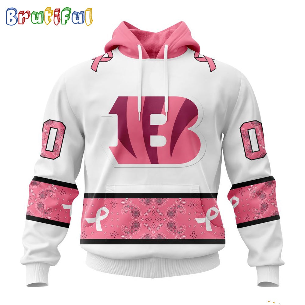 NFL Cincinnati Bengals Hoodie Special Pink Design Fight Breast Cancer