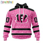 NFL Cincinnati Bengals Hoodie Special Pink Hoodie Design Fight Breast Cancer