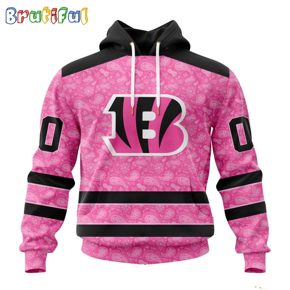 NFL Cincinnati Bengals Hoodie Special Pink Hoodie Design Fight Breast Cancer