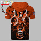 NFL Cincinnati Bengals Horror Characters Essential Halloween Sleeveless Hoodie