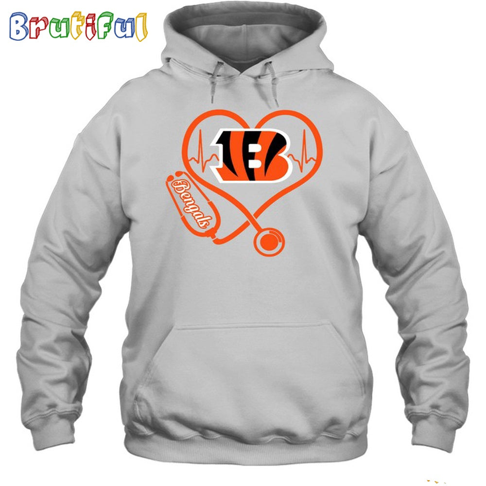 NFL Cincinnati Bengals Nurse Love Hoodie Unisex Football T-Shirt Hoodie