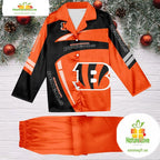 NFL Cincinnati Bengals Football Team Winter Satin Pajamas Set Gift for Fans